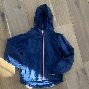 5/6 LLbean navy raincoat